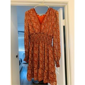 ORANGE FLORAL DRESS 🧡🍊🌼